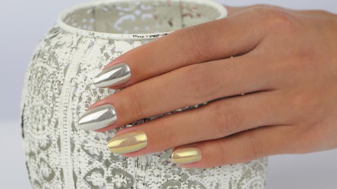 Crystal Nails ChroMirror króm pigmentporok hivatalos CN technika 