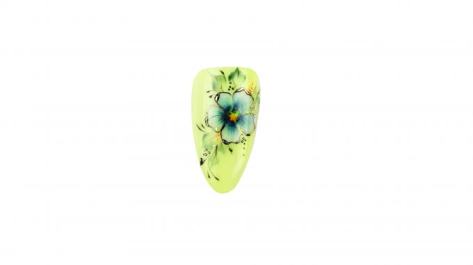 Egy Mozdulat virág díszítés Royal Gel-ből